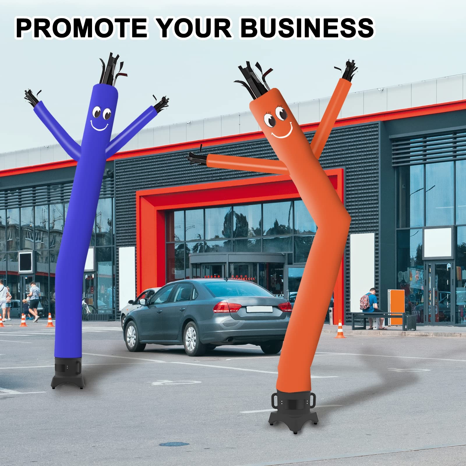 Mounto 10Ft Inflatable Dancer Waving Tube Man Puppet For Store Sign Blue