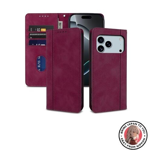 New laddutoi iPhone 17 Pro Case Lightweight Thin PU Leather Magnetic Card Slots