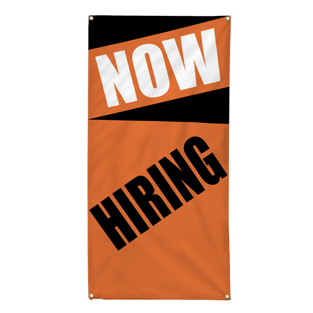 Vertical Vinyl Banner Multiple Sizes Now Hiring Style Business Business Outdoor
