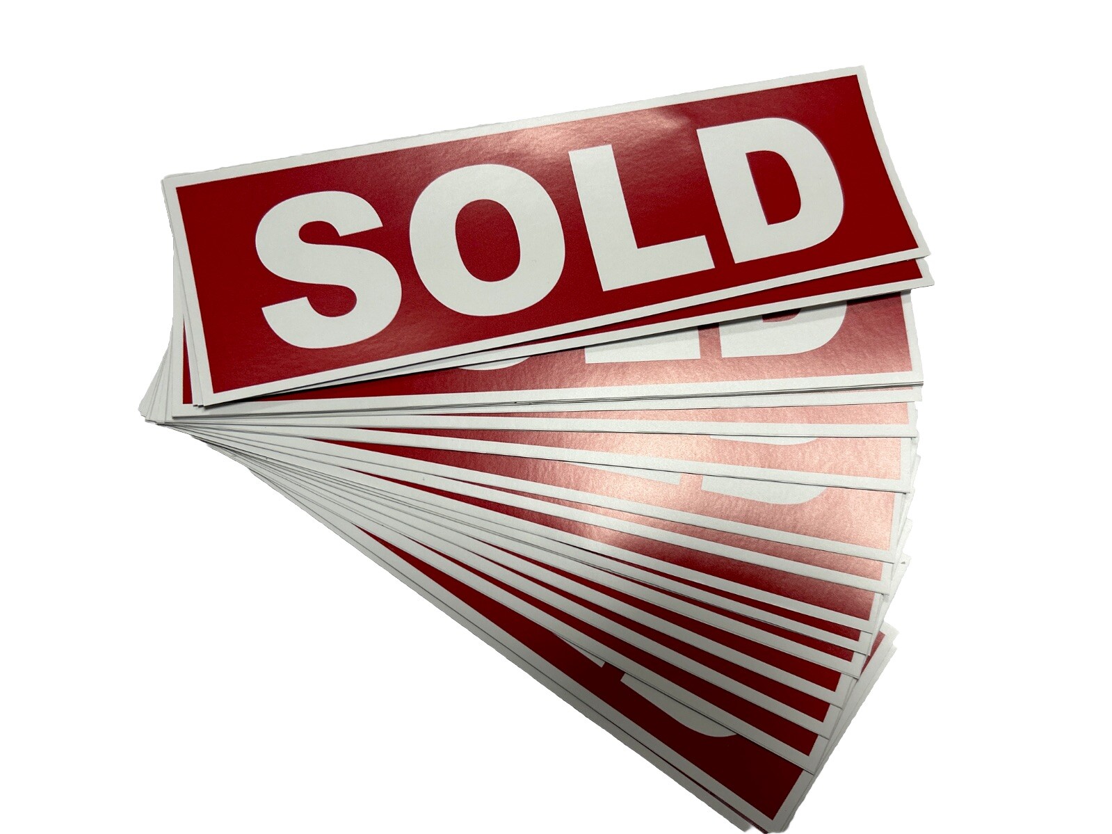 8in X 2.5in “SOLD” Vinyl Label For Real Estate Signs