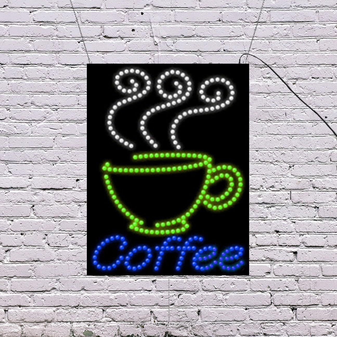 LED Coffee Sign | Light Up Sign | 26&Prime;H x 20&Prime;W x 2&Prime;D