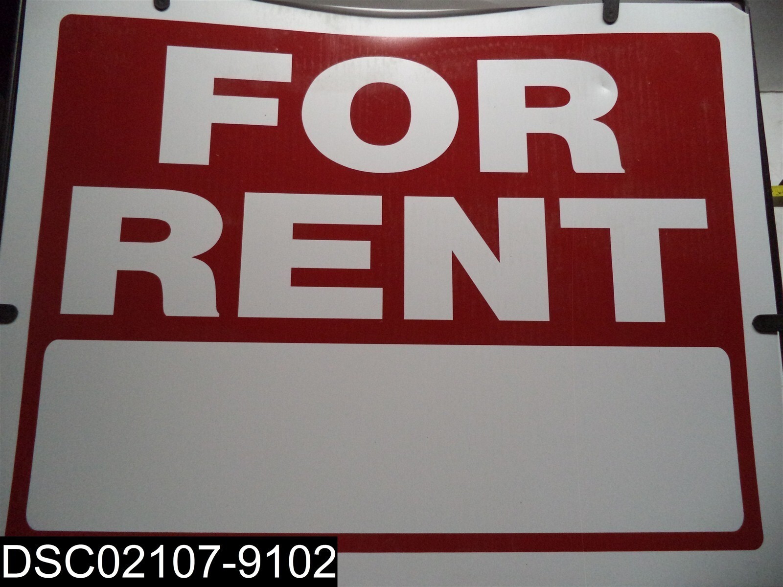 BENT LEG-QTY=6: 045899317525 Hillman Sign Center 43.5-In X 25.5-In For Rent Sign