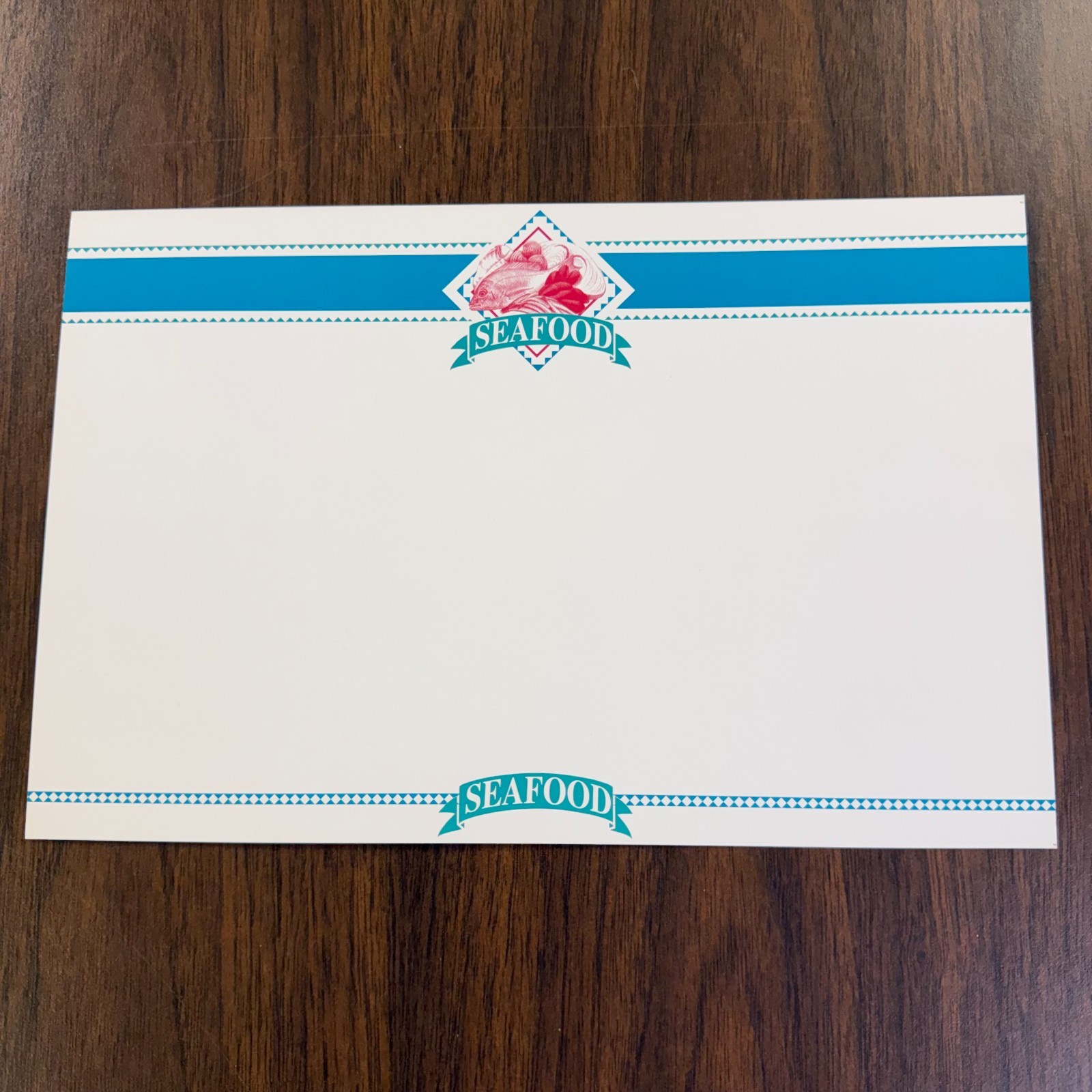Seafood Price Signs -Shelf Card -Price Cards 11&Prime;W x7&Prime;H-50pcs