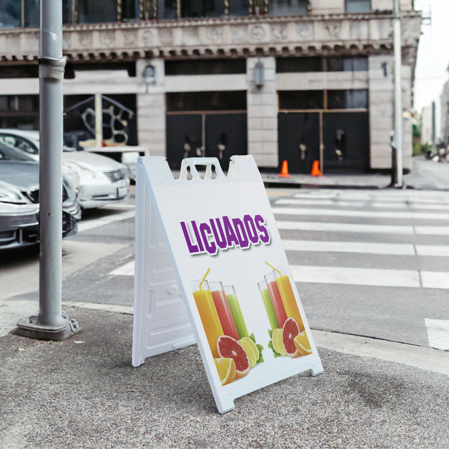A-frame Sidewalk Licuados 24&Prime; x 36&Prime; Double Sided A-Frame Sidewalk Sign
