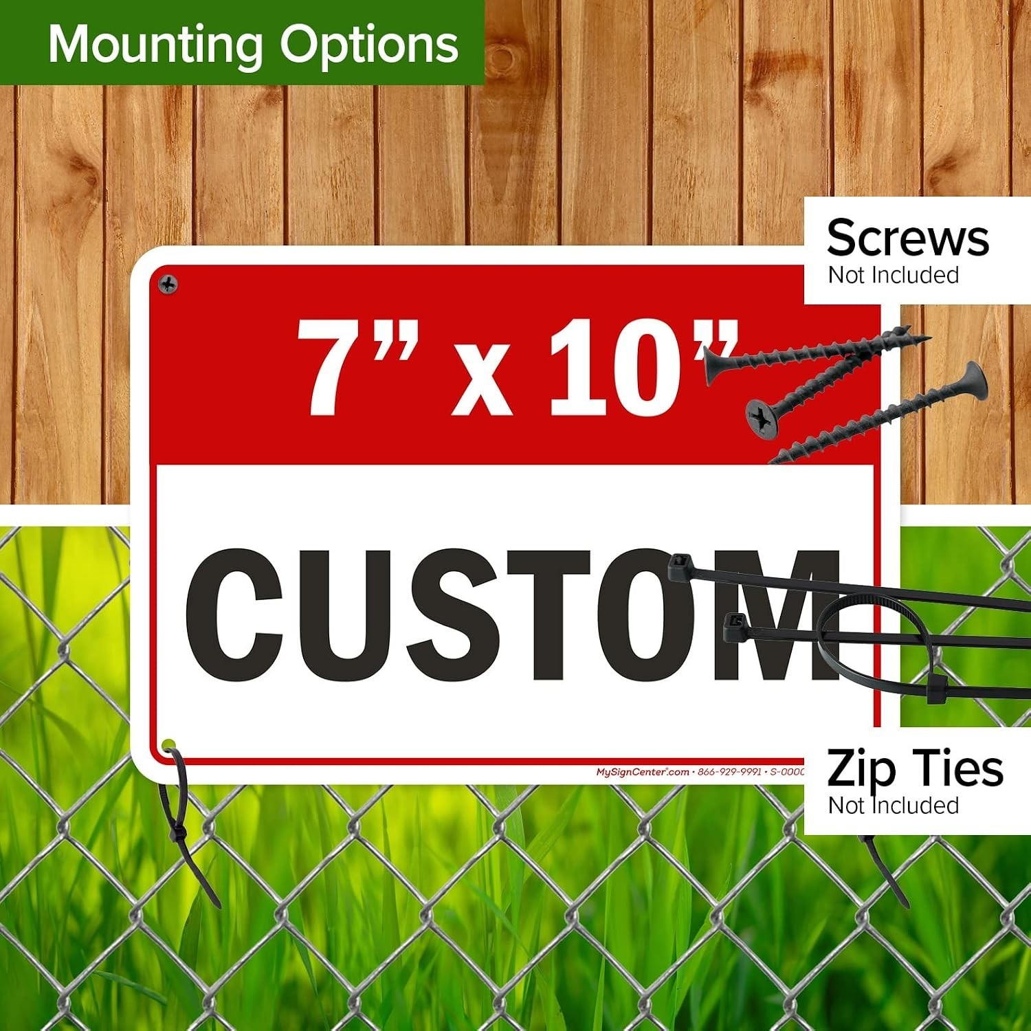 Custom Aluminum Sign 7×10 inches Indoor Outdoor Rust Free Fade Resistant Wall…