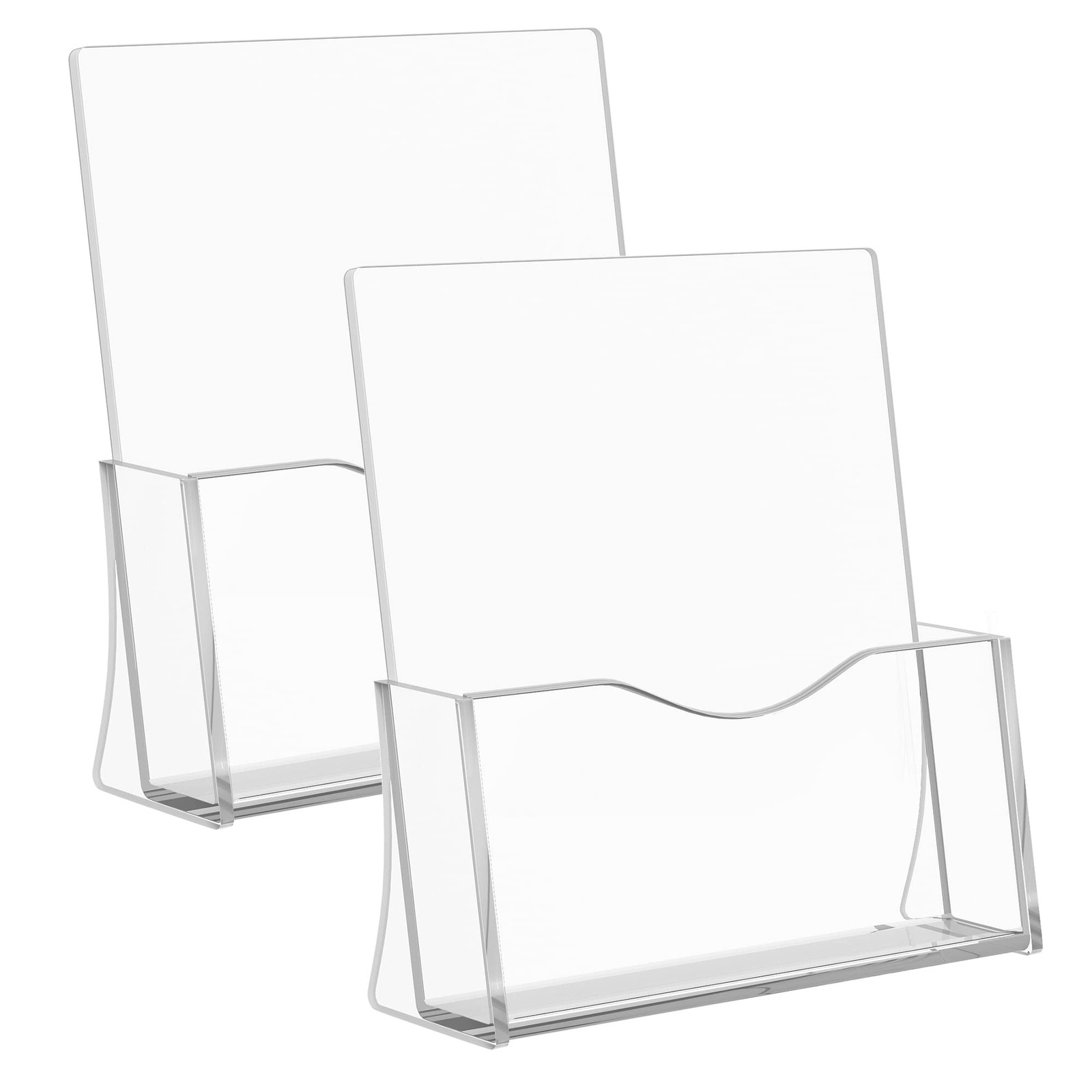 Acrylic Brochure Holder, 8.5 x 11 inches Clear Literature