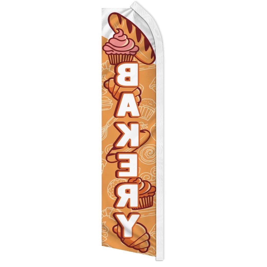 BAKERY advertising super flag polyester banner sign *POLE NOT INCLUDED*