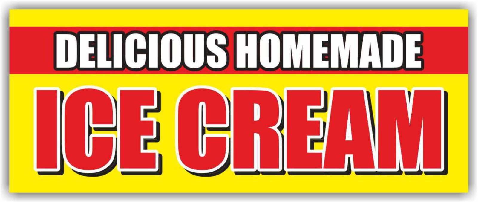 DELICIOUS HOMEMADE ICE CREAM Advertising Banner Vinyl Mesh Sign Shaved Snow Cone