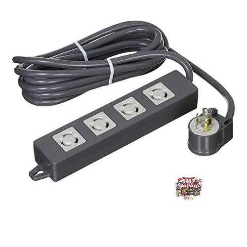 NEW Panasonic OA Power Strip Grounded 15A Locking Type 4 Outlets Black 3m Cord