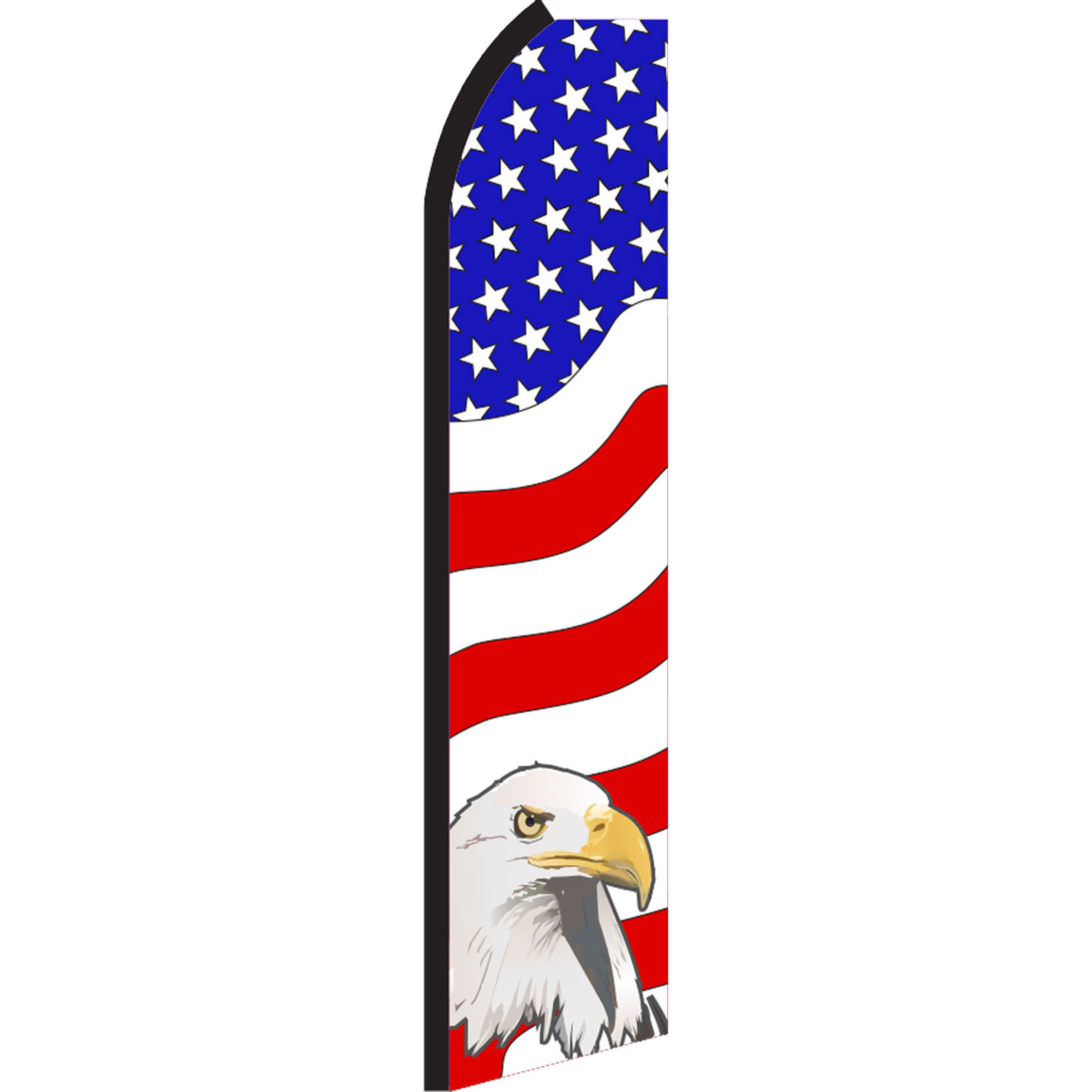 USA Eagle 2 1/2 ft X 11 1/2 ft Polyester Swooper Flag