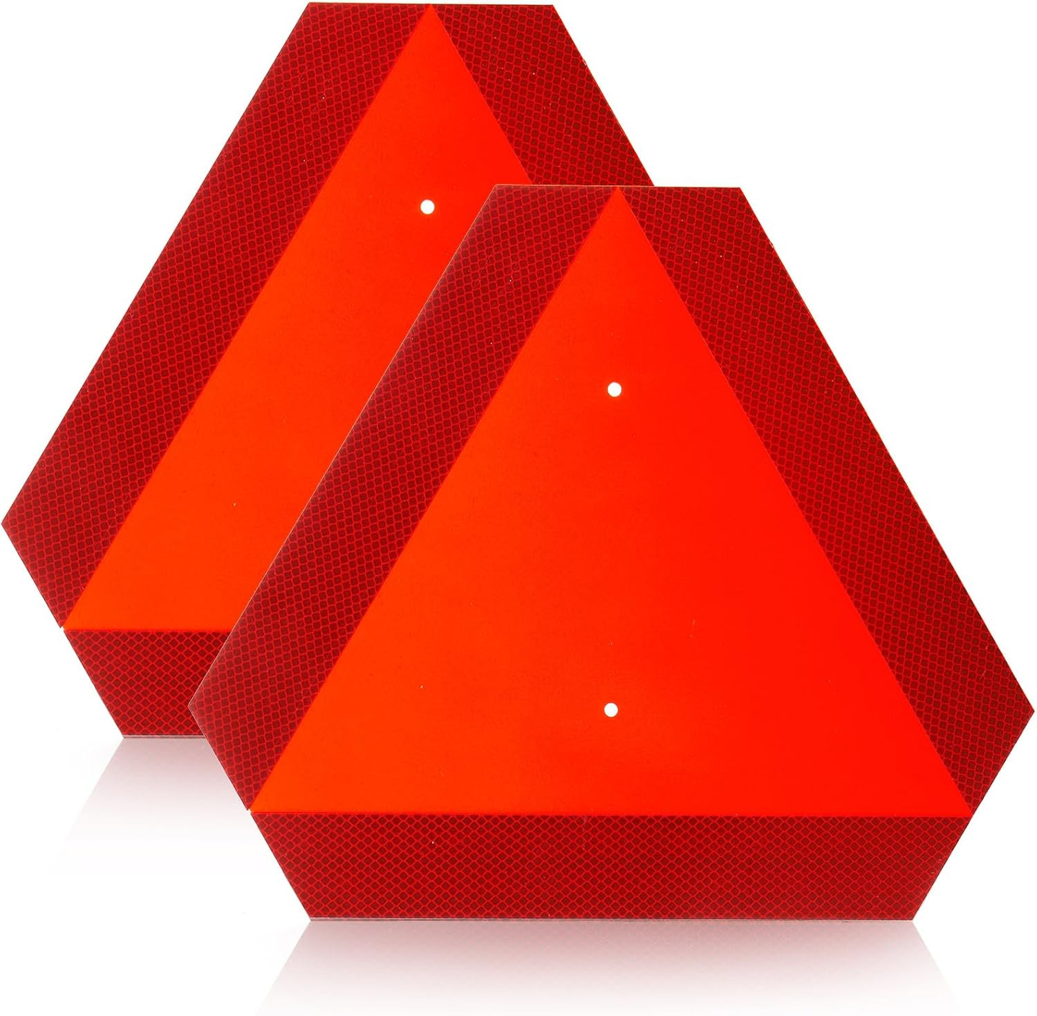 2 Pack Slow Moving Vehicle Sign, Aluminum Slow Moving Vehicle Triangle Signs, 14