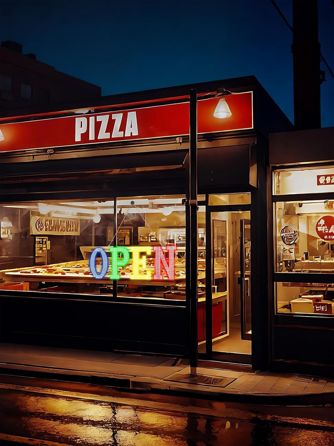OPEN CLOSED SIGN LED ULTRABRIGHT CLASSIC 40X14 VOC INSIDE FOR BUSINESS
