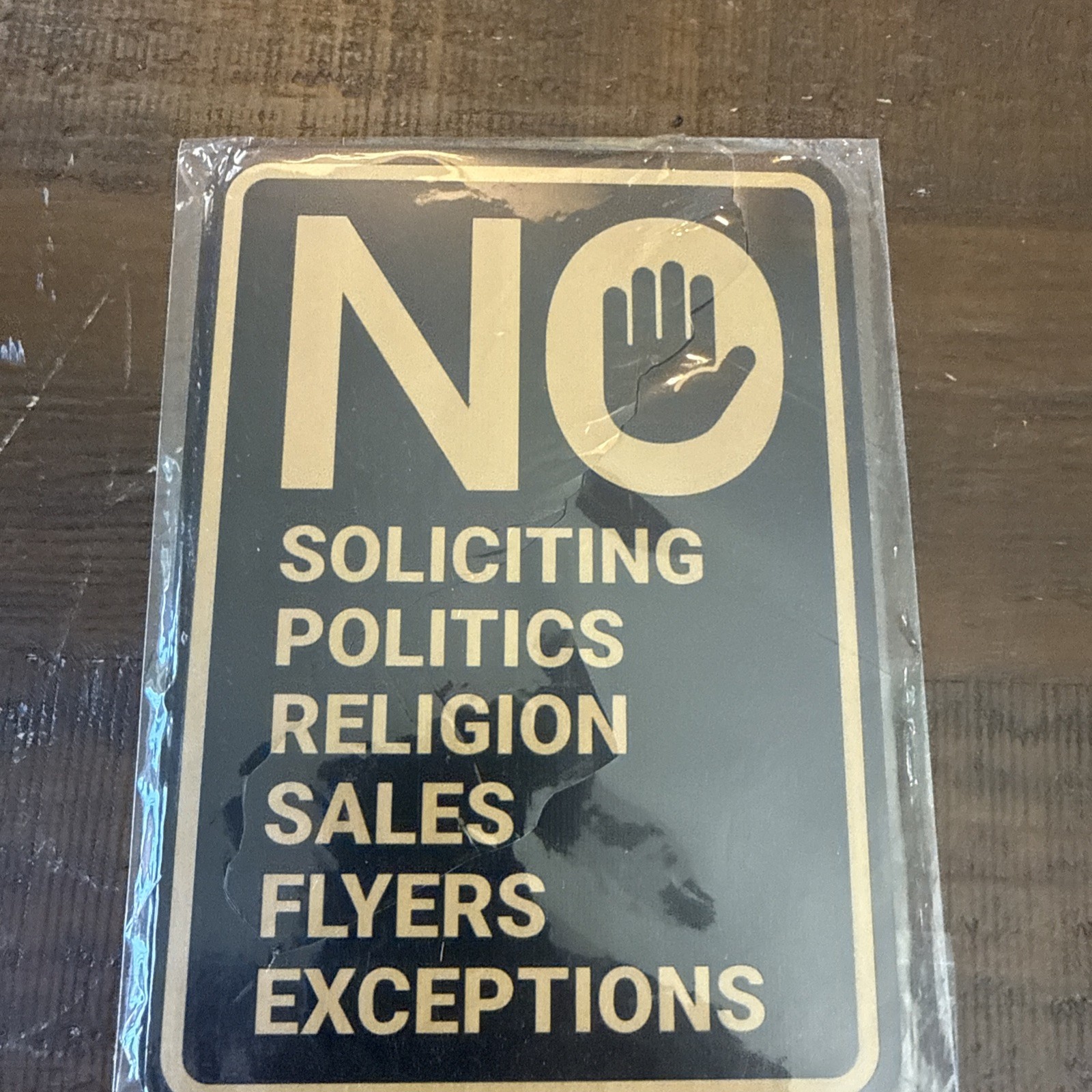 Portrait Round No Sales No Religion No Flyers No Soliciting 5&Prime; X 7&Prime;