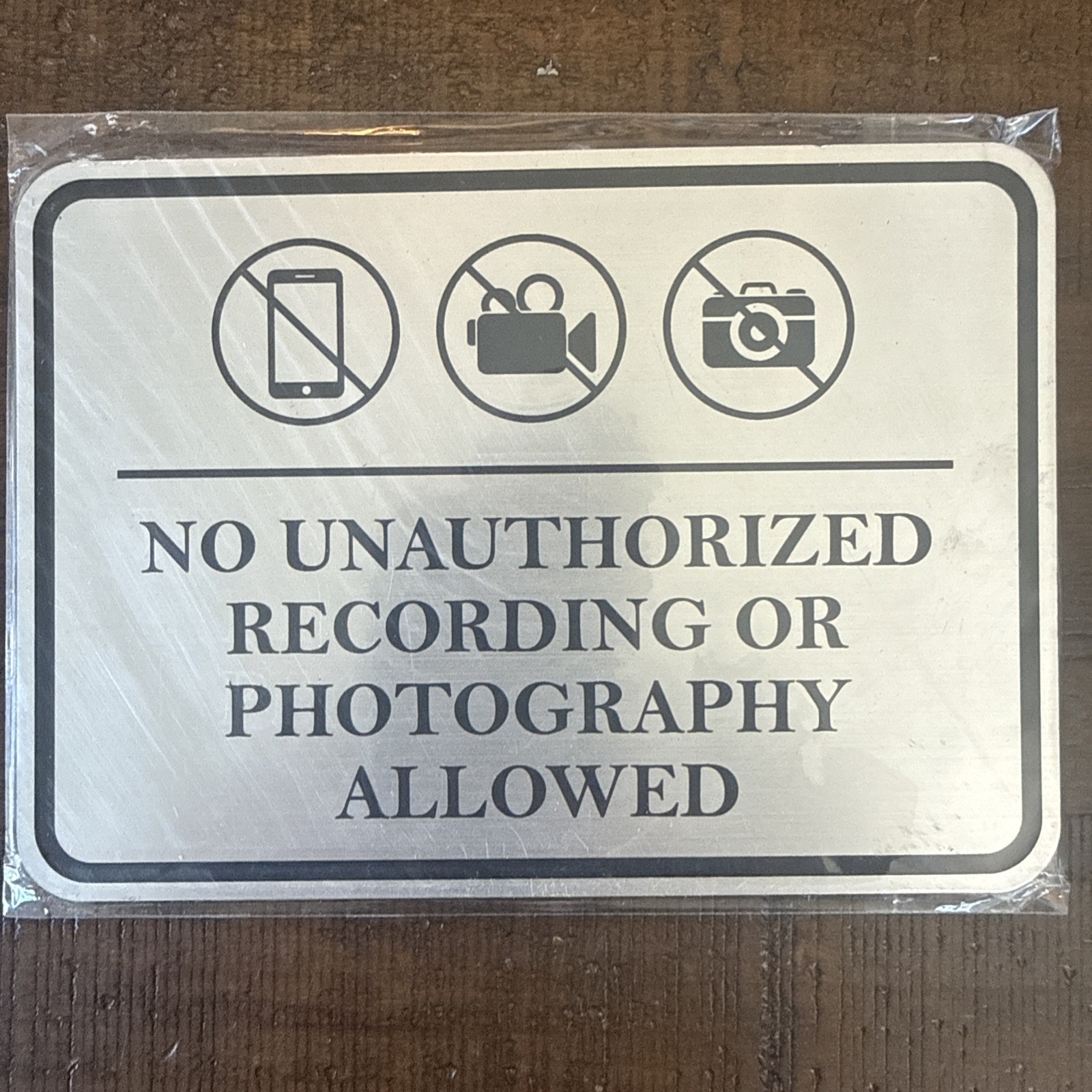 2 Pack Classic Framed No Unauthorized Recording or Photography Allowed 5&Prime; X 7&Prime;