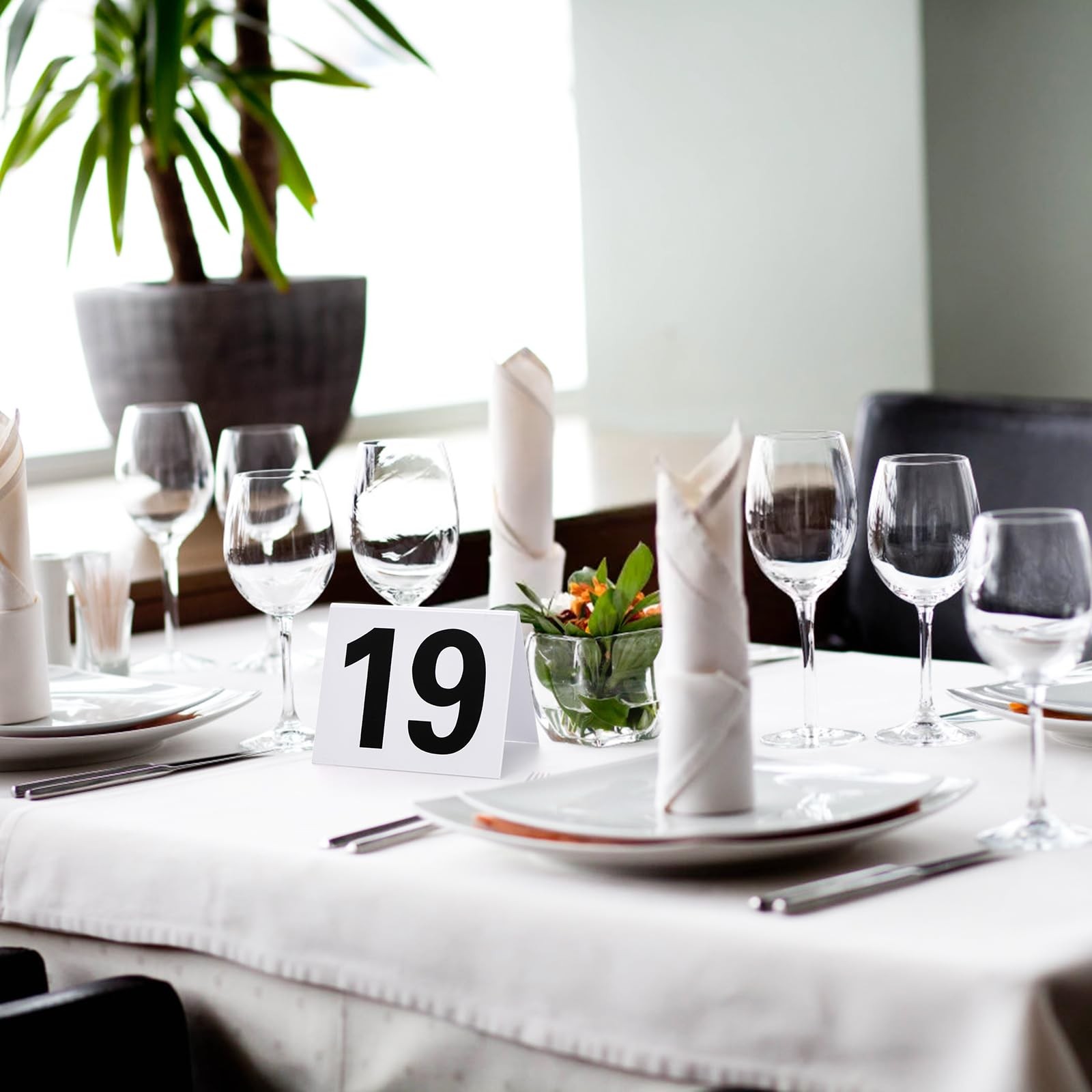 30 PCS Restaurant Table Numbers 130 White Double Side Acrylic Tent 3.5x3x2.3 In