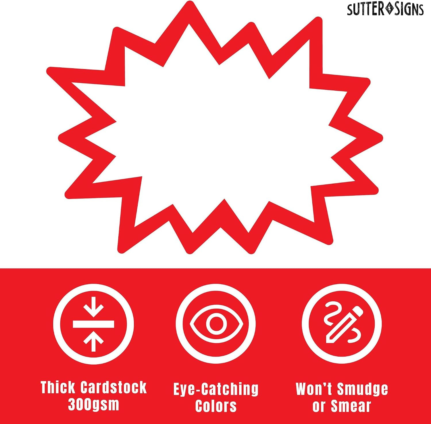 Starburst Signs with Stickers 100Pcs | Price Tags for Yard, Estate, Garage