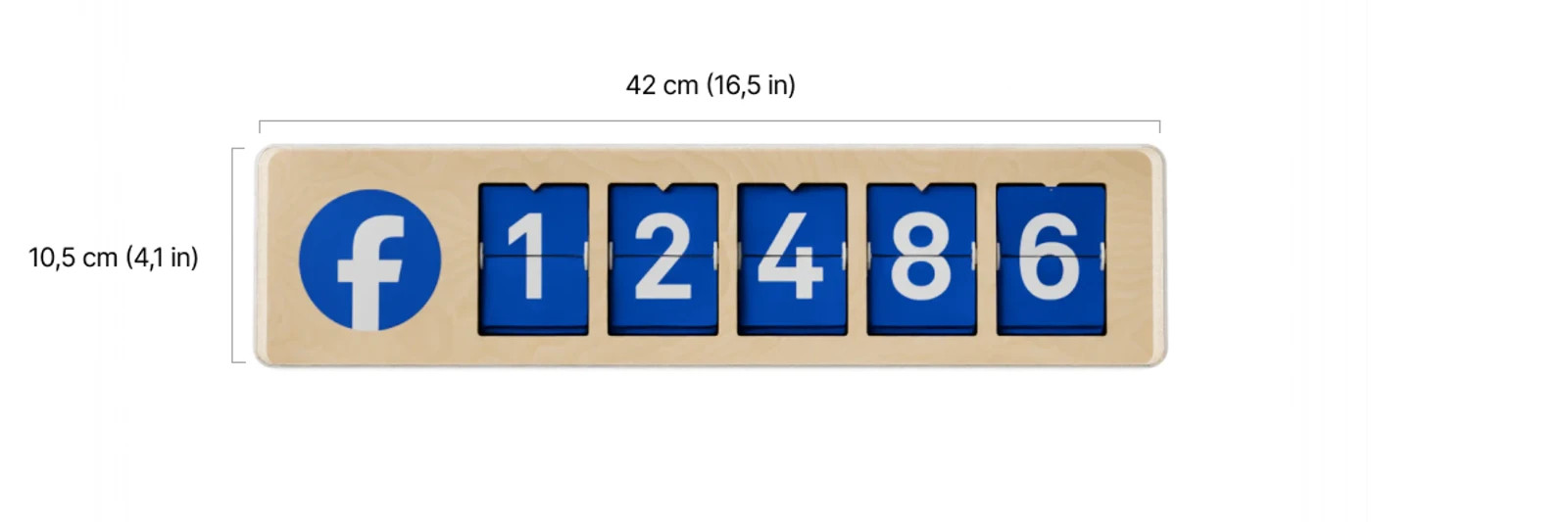 New Smiirl Facebook Social Media Counter (5-digit)
