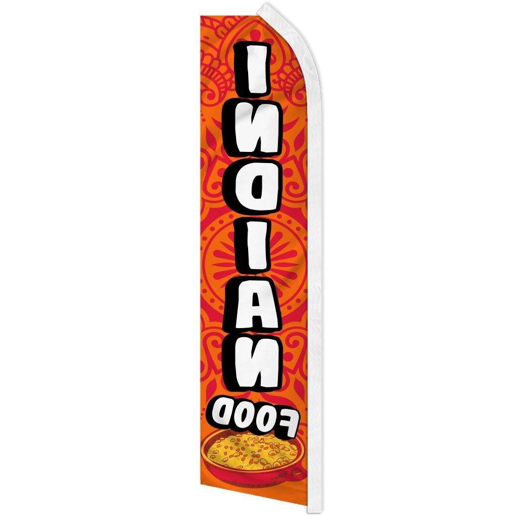 INDIAN FOOD advertising super flag polyester banner sign *POLE NOT INCLUDED*