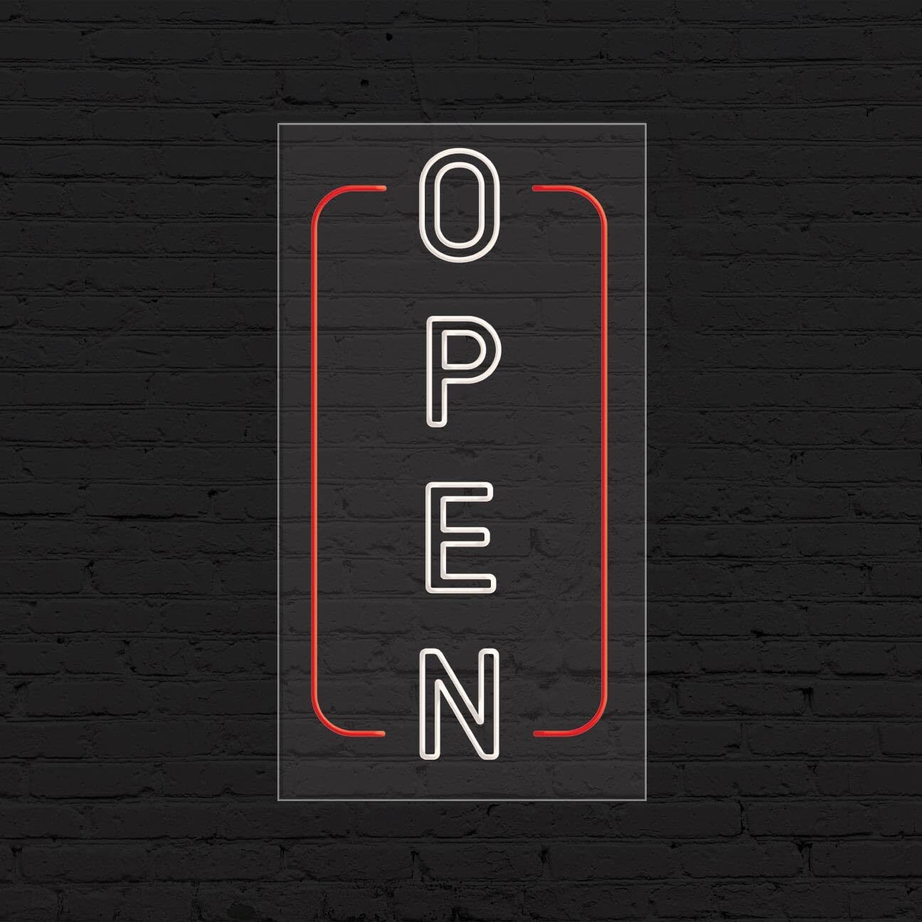 Open Sign for Business Displays | LED Flex Neon | 20&Prime;W x 37&Prime;H x 1&Prime;D
