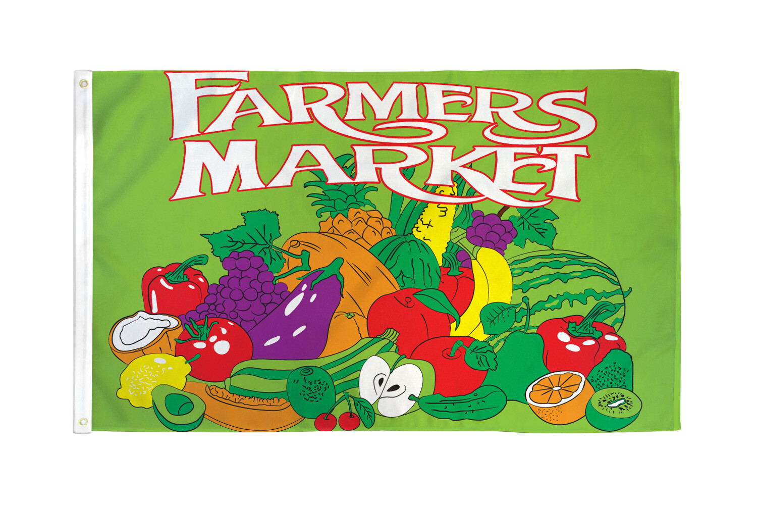 Farmer&rsquo;s Market Flag 3×5 Farmer&rsquo;s Market Banner Sign Fresh Produce Here
