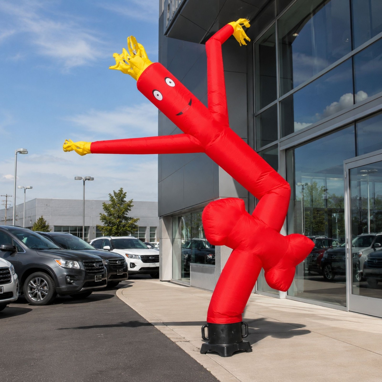 Advertising Inflatable Tube Man 12ft Red Arrow Blow Up Wavy Flailing w Blower
