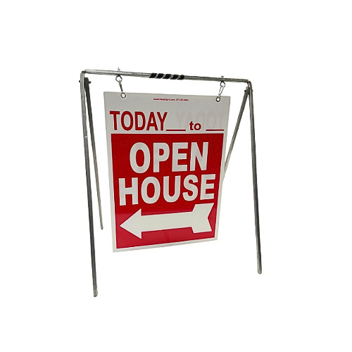 Real Estate Open House Sign Kit Metal A-Frame 5 Pack Red Swinger Today Times
