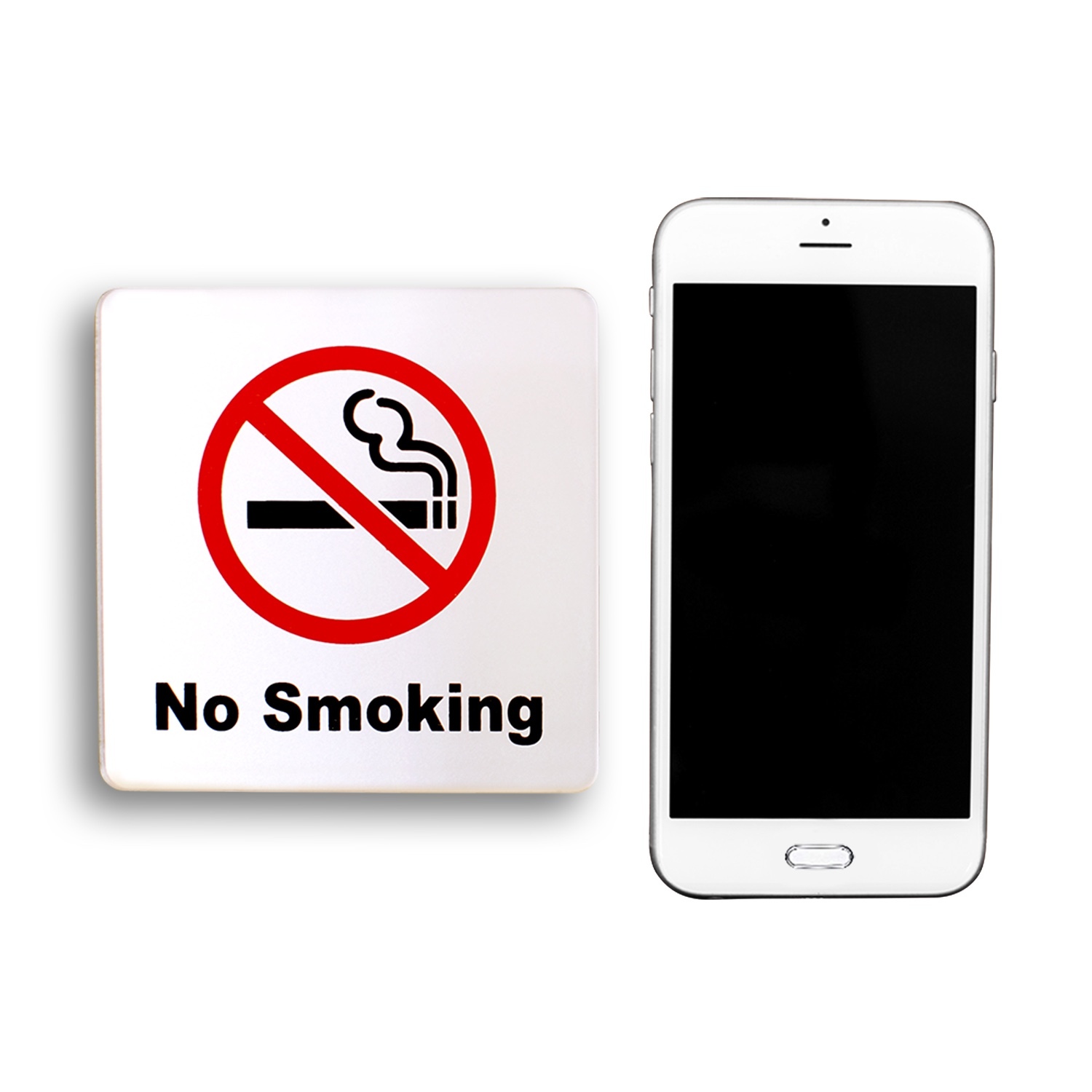 No Smoking Sign 4×4 »(Acrylic-Classic) 3M Self Adhesive for Car, Indoor, Outdoor