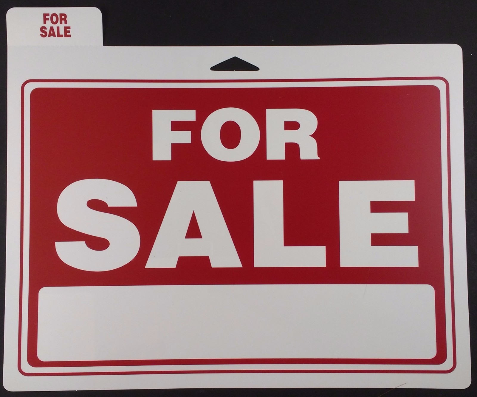 FOR SALE Sign 12&Prime; x 9&Prime; with Large Window for Price/Phone Signs Indoor Outdoor