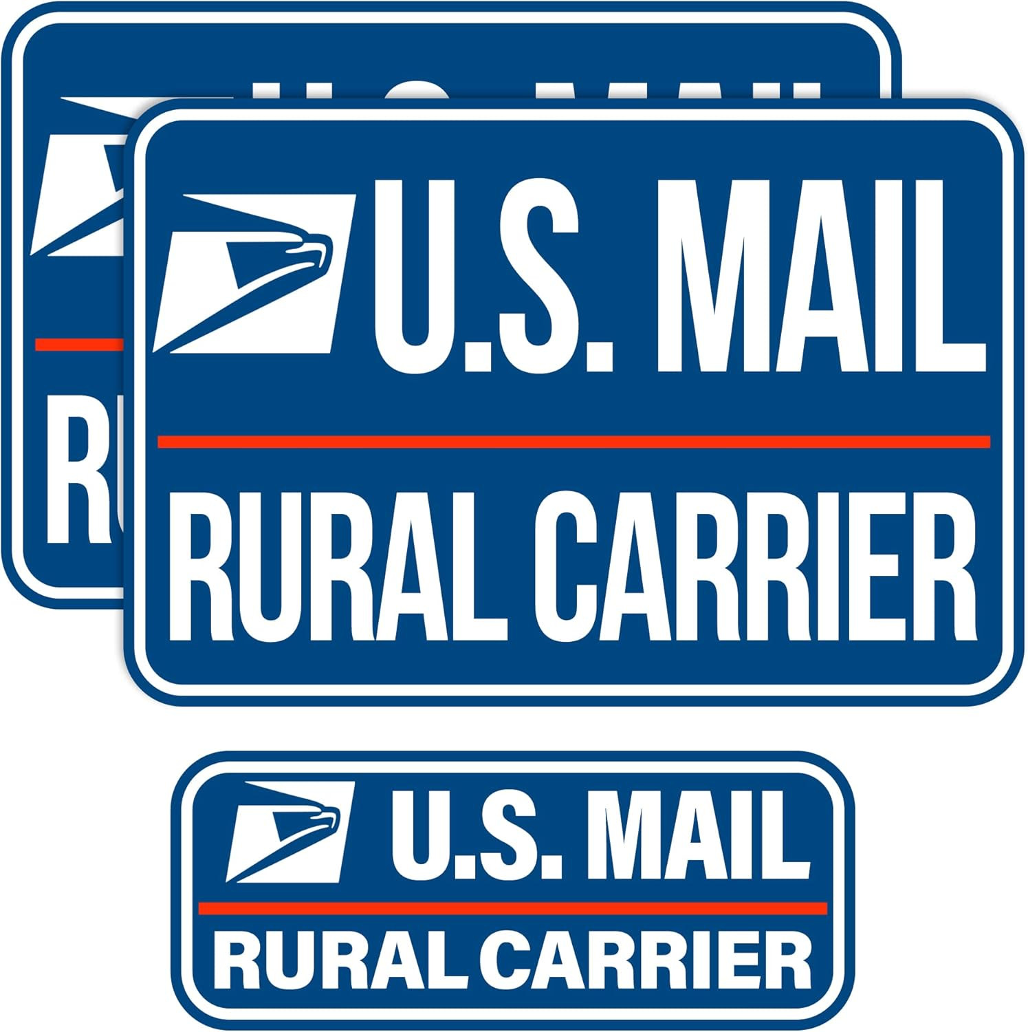 3 Pack Heavy Duty U.S. Mail Delivery Driver Magnetic Signs Rural Delivery Carrie