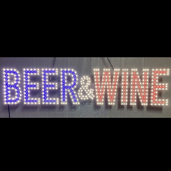 LED COLD BEER SIGN (7&Prime;X32&Prime; INCH) – WHITE / LIGHT BLUE COLOR