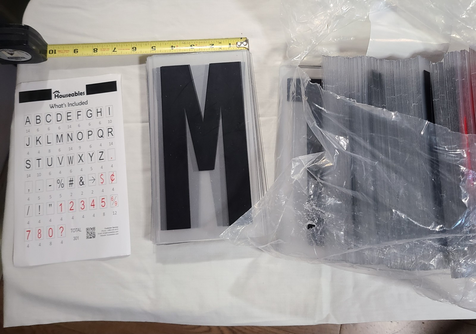 Houseables 8&Prime; Plastic Outdoor Readerboard Marquee Sign Letters ON 9&Prime; 301 Count