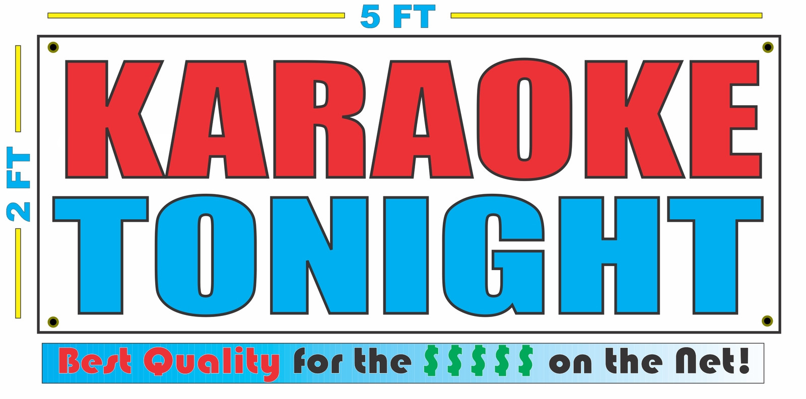 KARAOKE TONIGHT Banner Sign NEW High Quality! for DJ Bar Party Club Disco