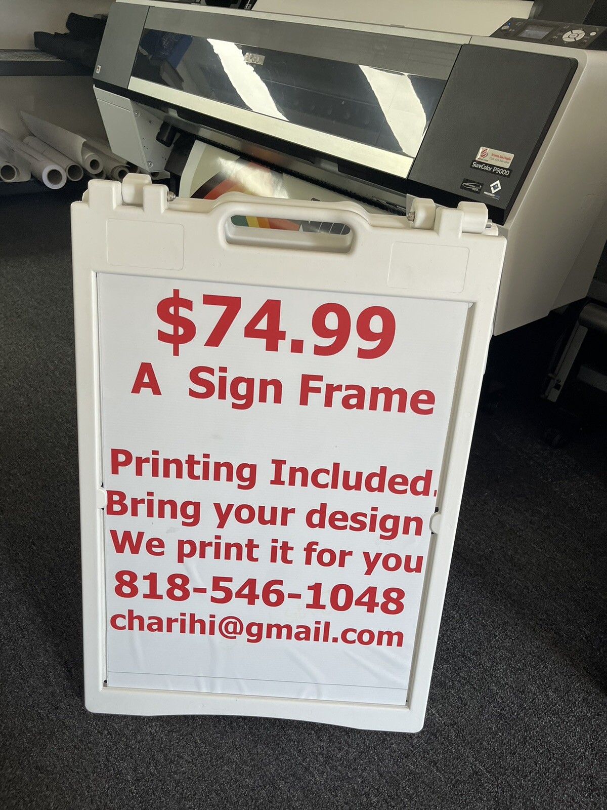 Custom REPLACEMENT SIGN A-Frame Sidewalk Sign replaceable Board 22.5&prime; X 29.5&prime;