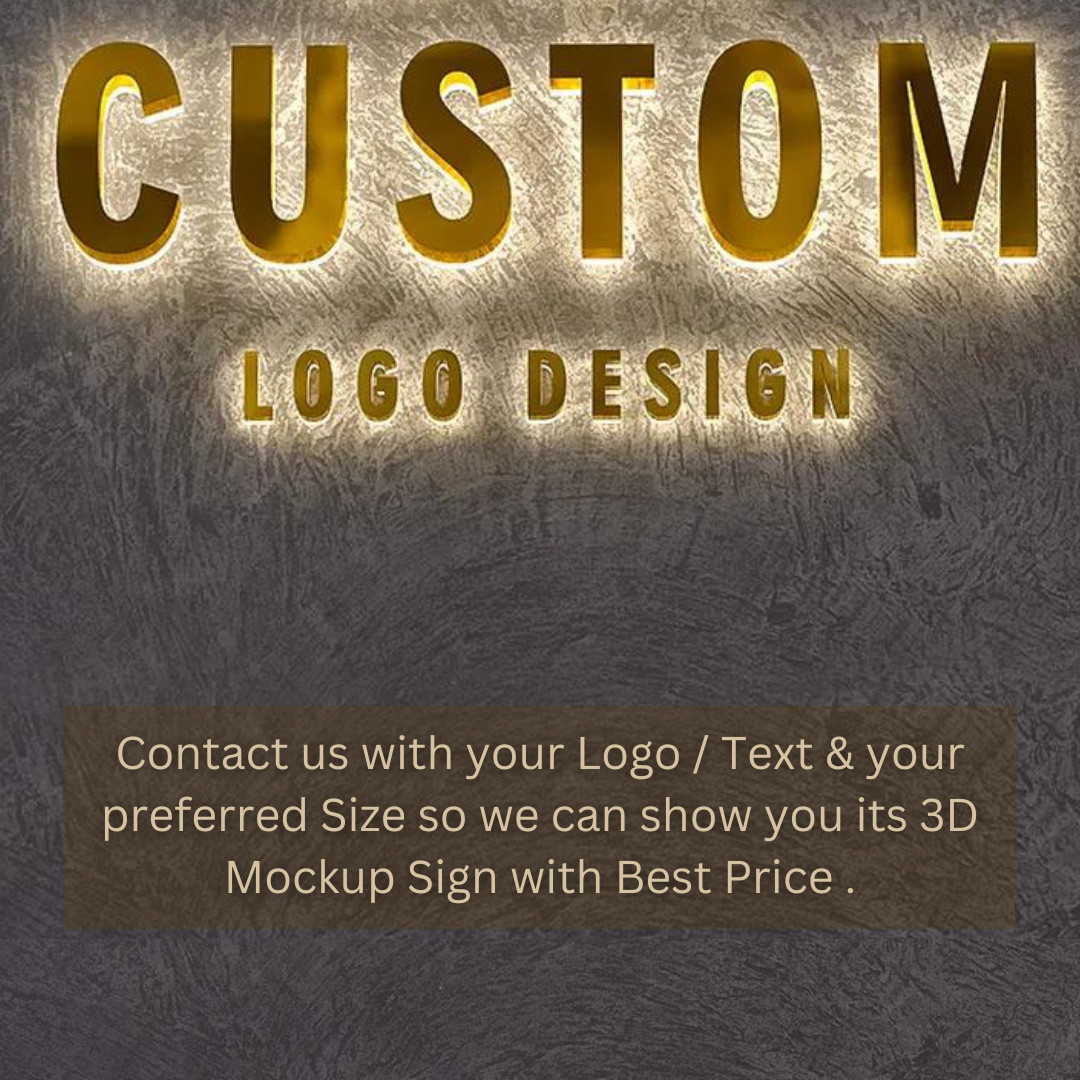 Custom 3D Metal Sign Business Signage LED Backlit Letter Outdoor Storefront Logo