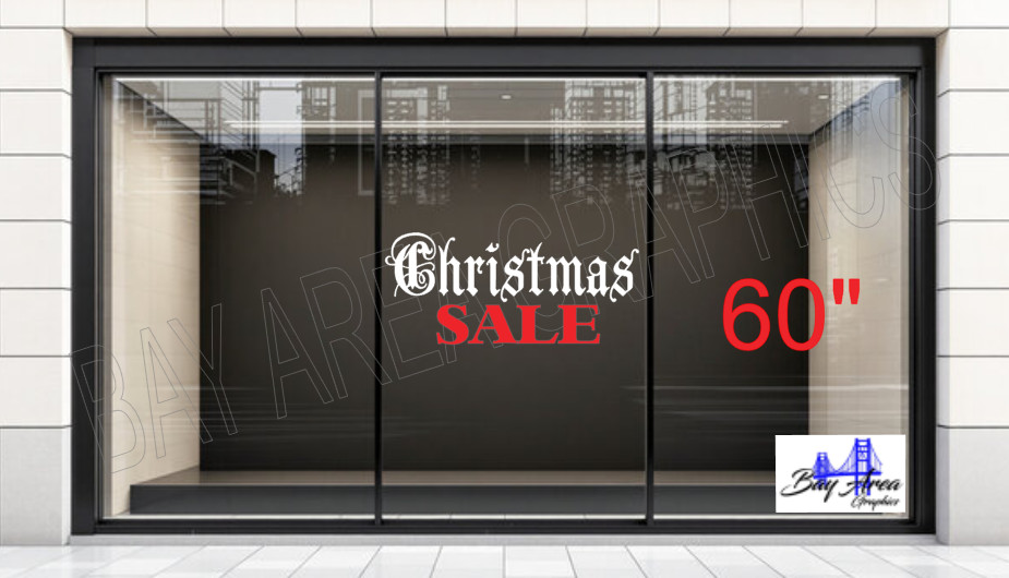 Christmas SALE Retail Store Window Deca Sign Vinyl Oracal 651 Exterior