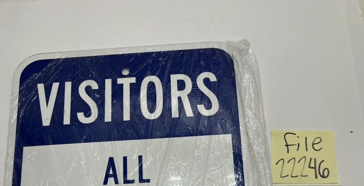 Qty 2 SmartSign All Visitors and Vendors Must Sign In Office Sign 12 x 18&Prime; 2EQI