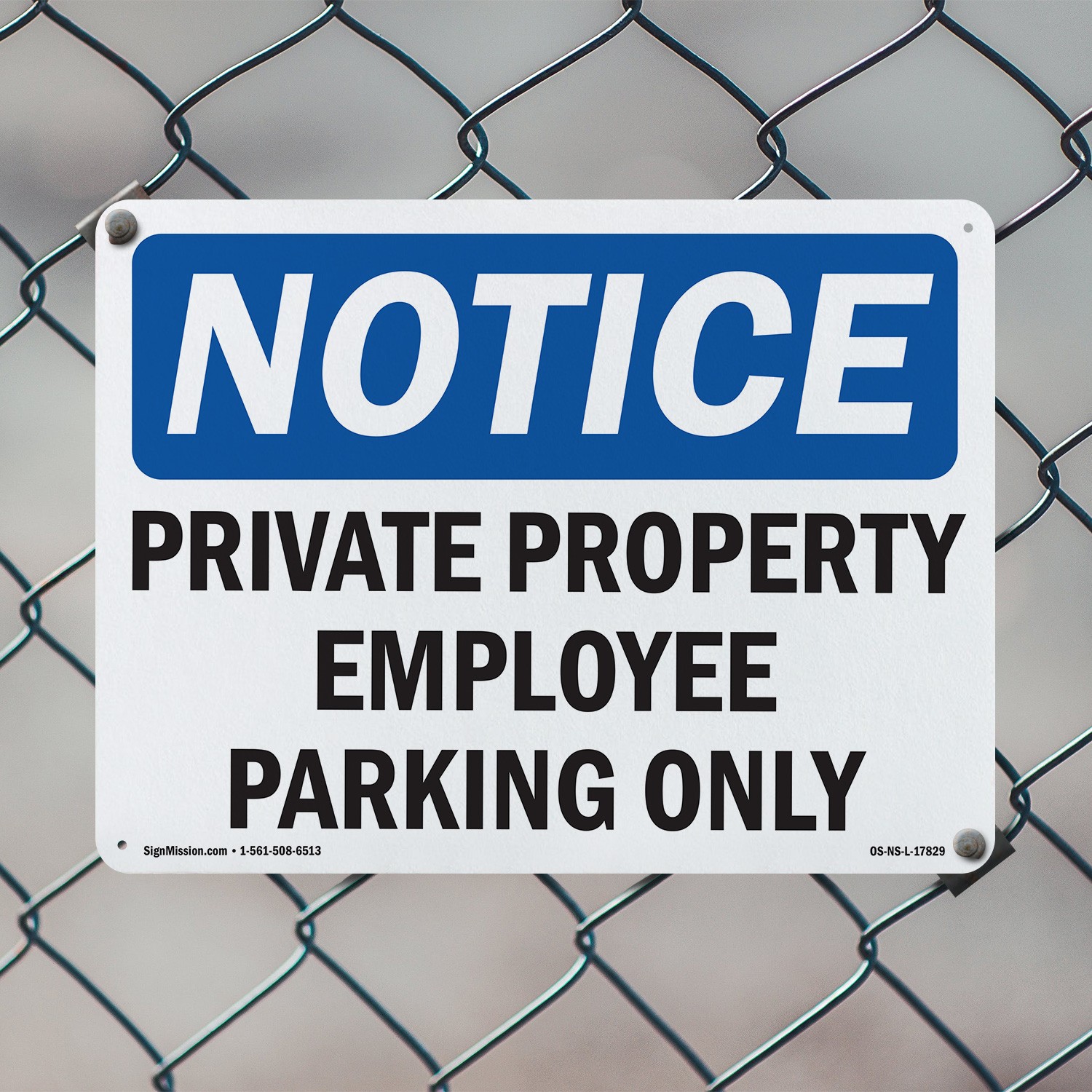 Private Property Employee Parking Only OSHA Notice Sign Or Decal – 5 or 10 Pack