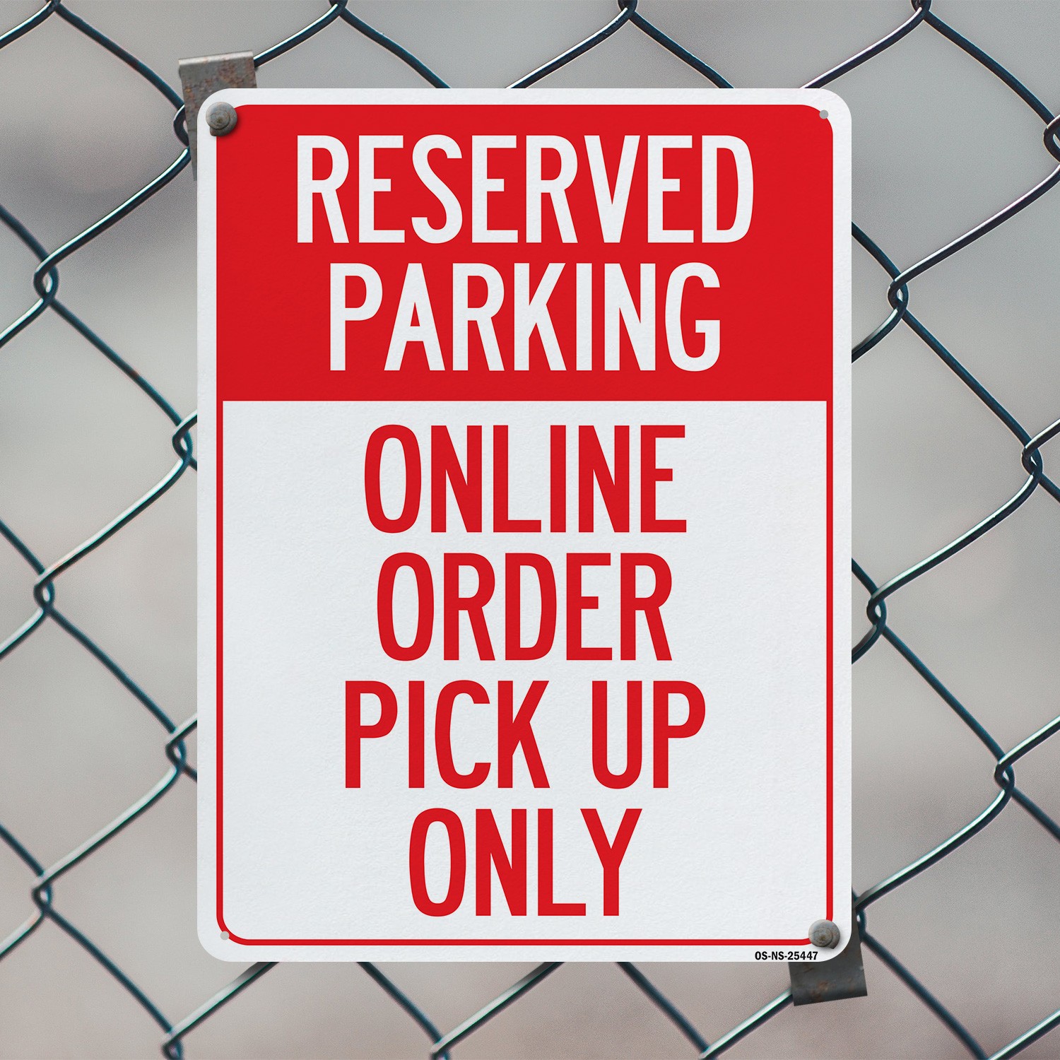 Reserved Parking Online Order Pick Up Only Public Safety Sign, Decal 5/10 Pack