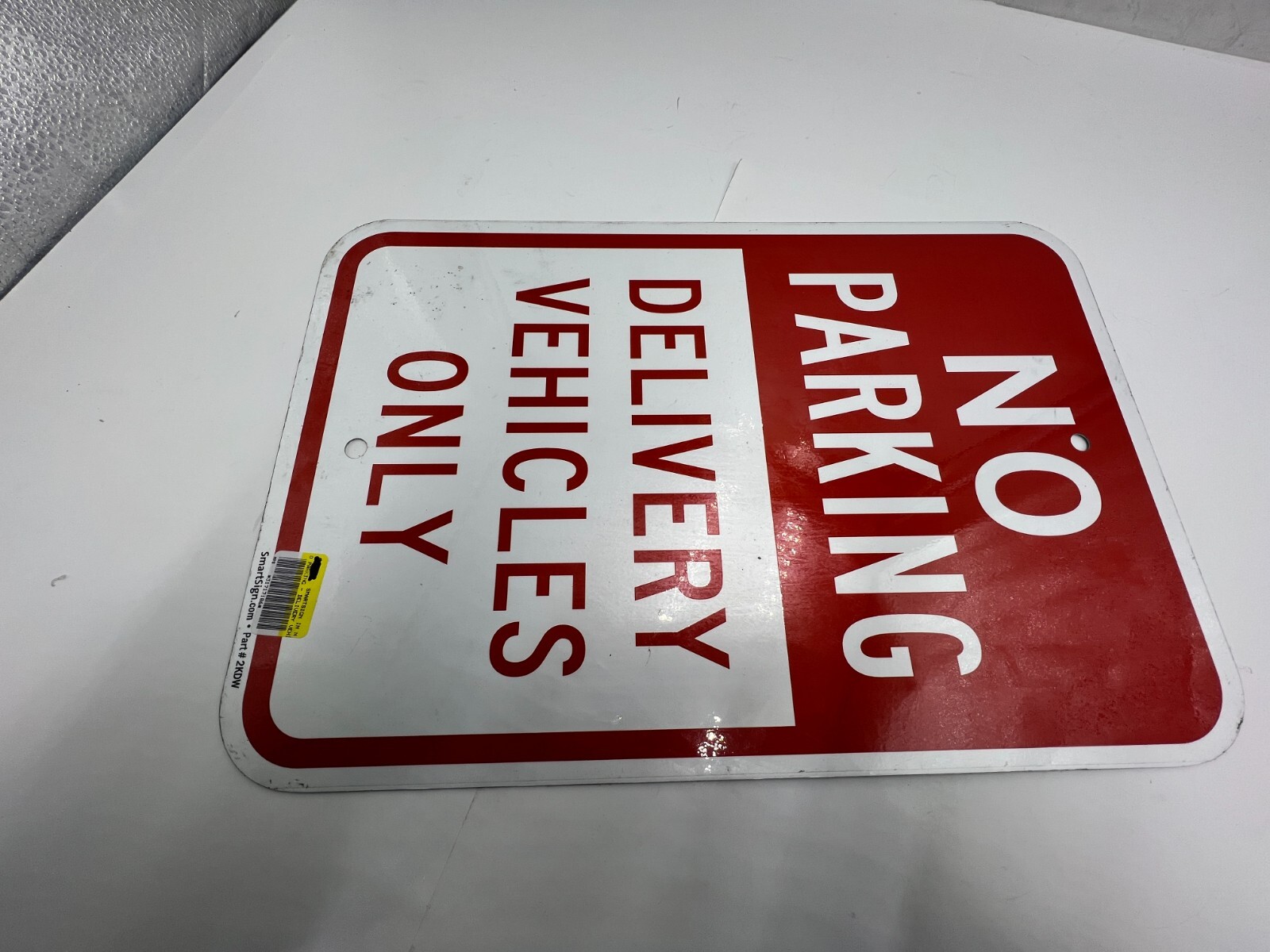 SmartSign 2KDW No Parking Delivery Vehicles Only Sign 12&Prime; x 18&Prime; Aluminum