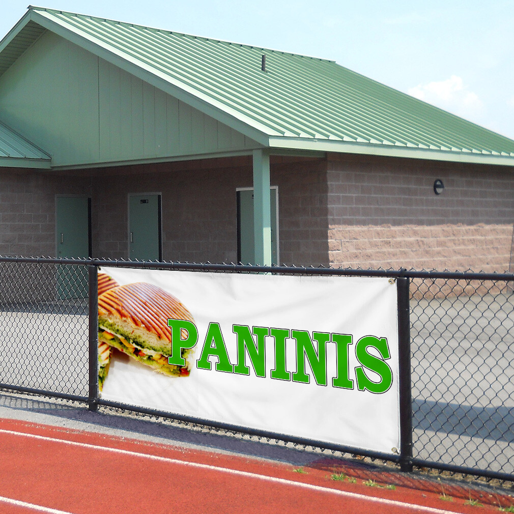 Vinyl Banner Multiple Sizes Panini Food Fair Truck Restaurant Restaurant & Food