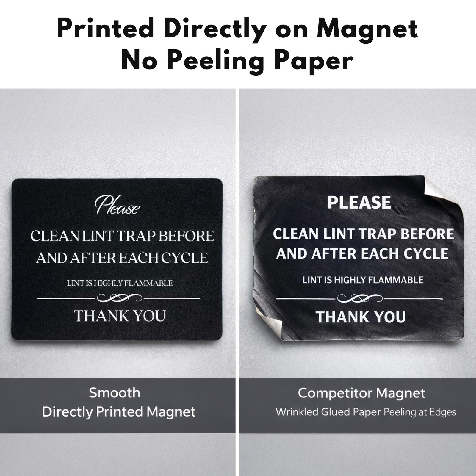 Clean Lint Trap Sign (Magnet 4.75 x 3.5 in) – Airbnb Essentials for Hosts