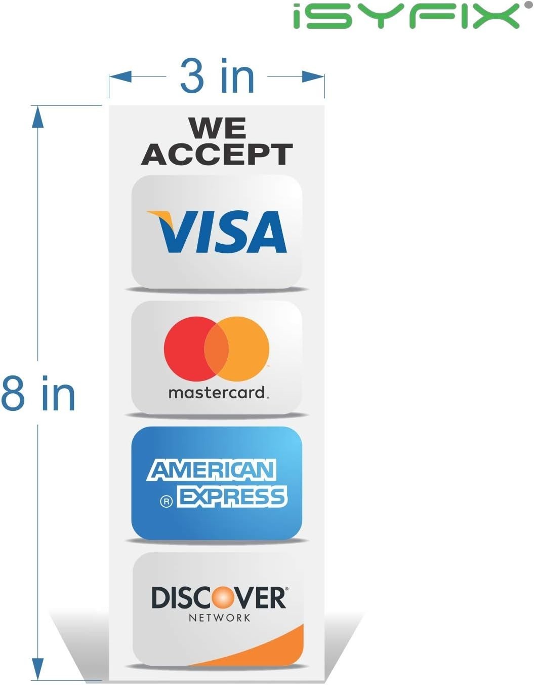 Self-Adhesive Credit Card Stickers – 3×8 Inch, Easy Install 4 Pack