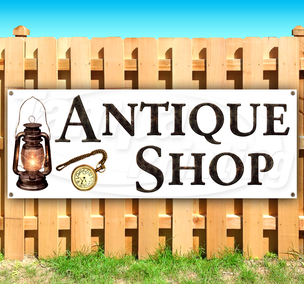 ANTIQUE SHOP Advertising Vinyl Banner Flag Sign Many Sizes USA SB08916