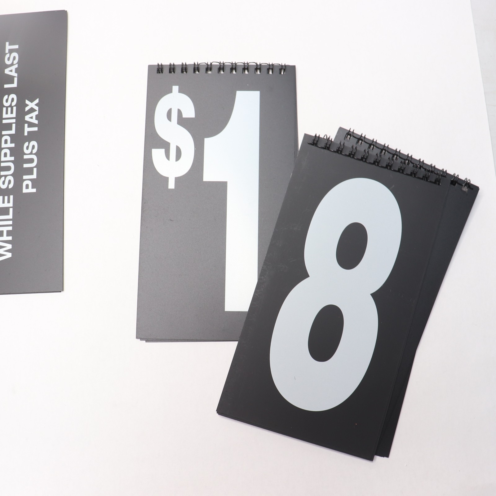 Spiral Bound Flip Chart Signage Black White – Flip Chart Only / As Shown