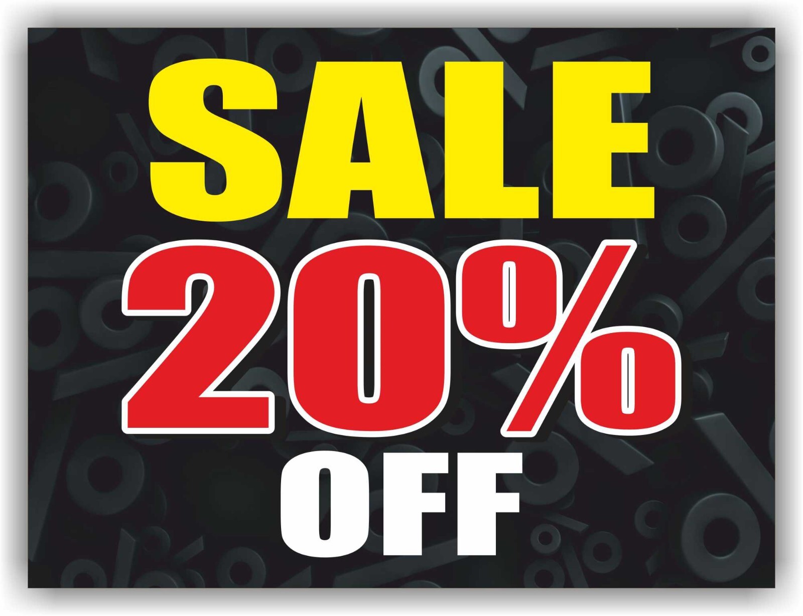 SALE 20% OFF Yard Sign Corrugate Plastic with H-Stakes Lawn Sign Discount Save