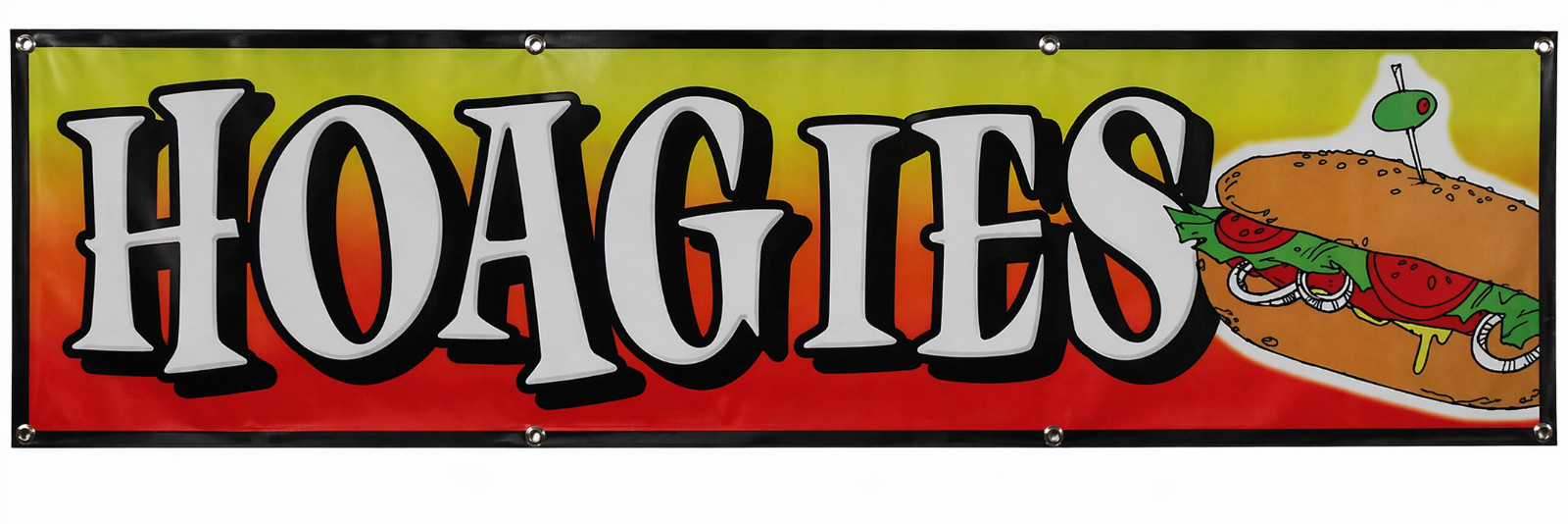 Hoagies Hoagie Banner Sign – Concession Stand – 15oz Heavy Duty