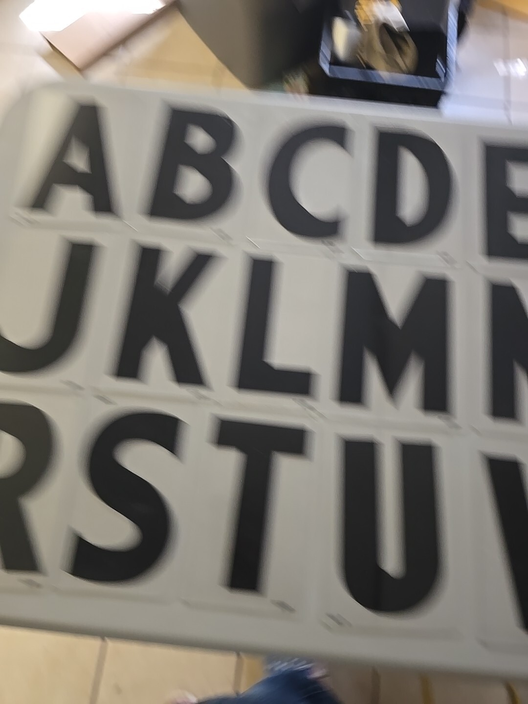 Lot 6&Prime; Acrylic Wagner Zip-Change Marquee Sign Changeable Letters Full Alphabet