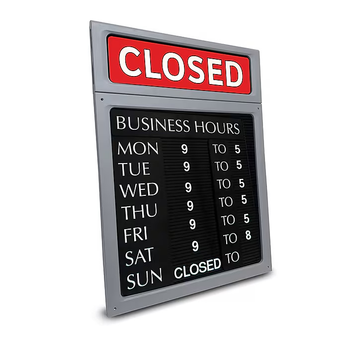 COSCO Custom Message Sign with Letters, Numbers and Characters, 15.6&Prime; x 20.9&Prime;