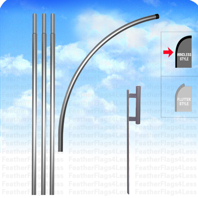Deluxe WINDLESS POLE & SPIKE Set – for swooper feather flag kit