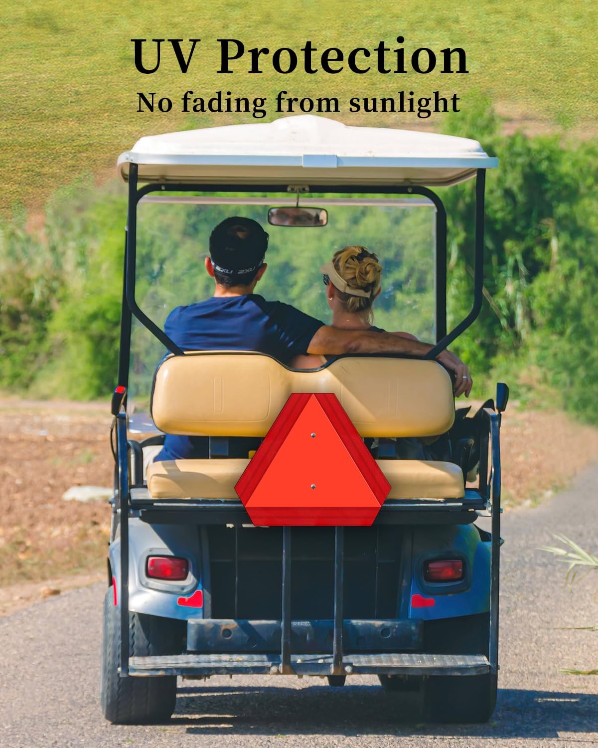 14×16 Inch Rust Free Aluminum Alow Moving Vehicle Triangle Sign for Tractor Golf